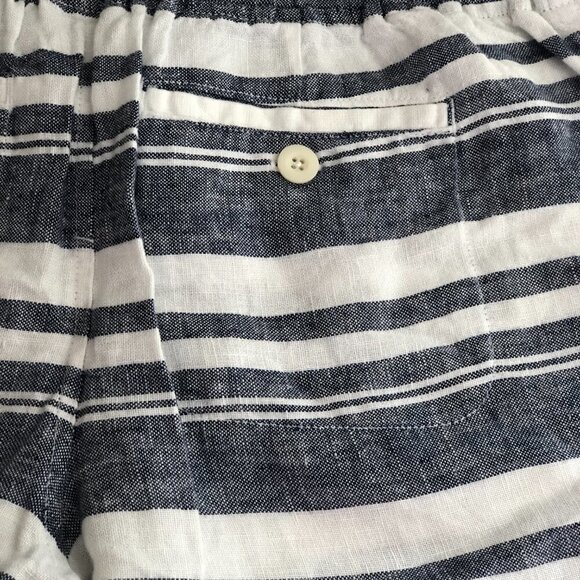 ATHLETA 100% Linen Striped Shorts - Coastal Chic - Picture 5 of 10